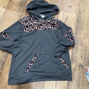 ❄️Fashion Women's Casual Long Sleeve Hoodie Leopard Patchwork Ladies Sweatshirt